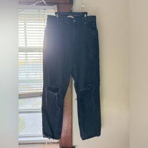 High Rise 90s Ripped Jean Style A&F